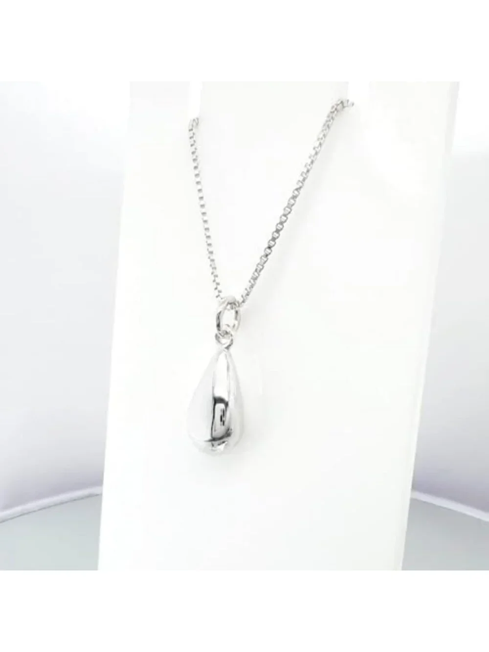 Sterling Silver Teardrop Pendant Necklace - Minimalist Layering Jewelry for